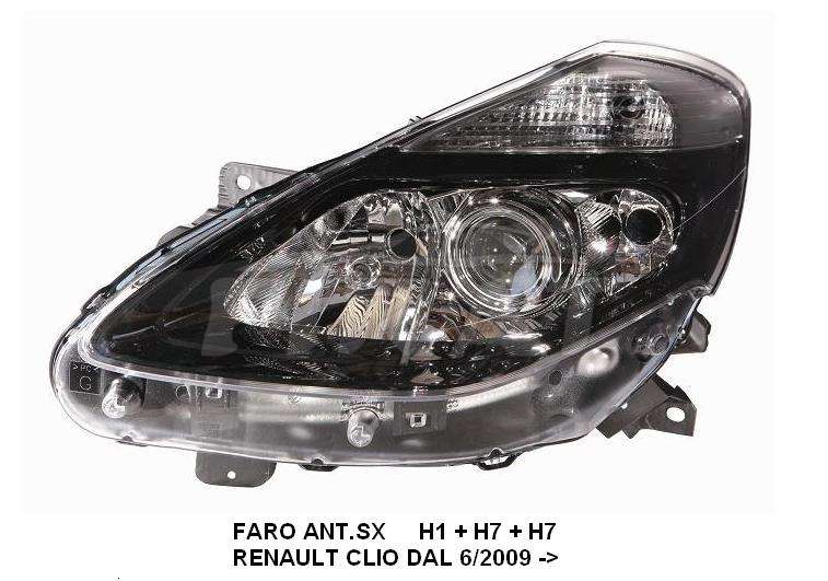 FARO RENAULT CLIO 09 -> H1+H7+H7 SX